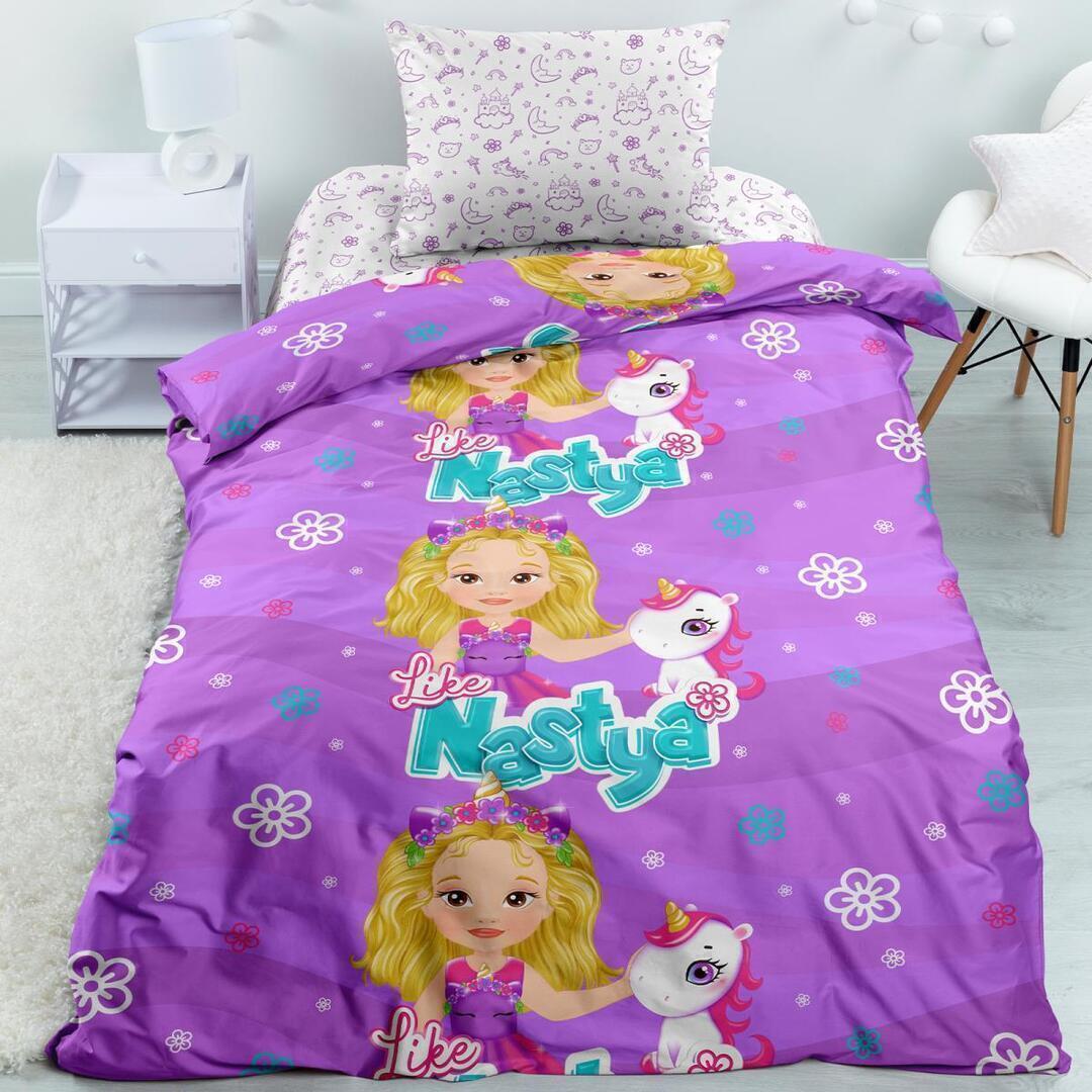 КПБ 1,5сп поплин Like Nastya <725846 Unicorn's style>