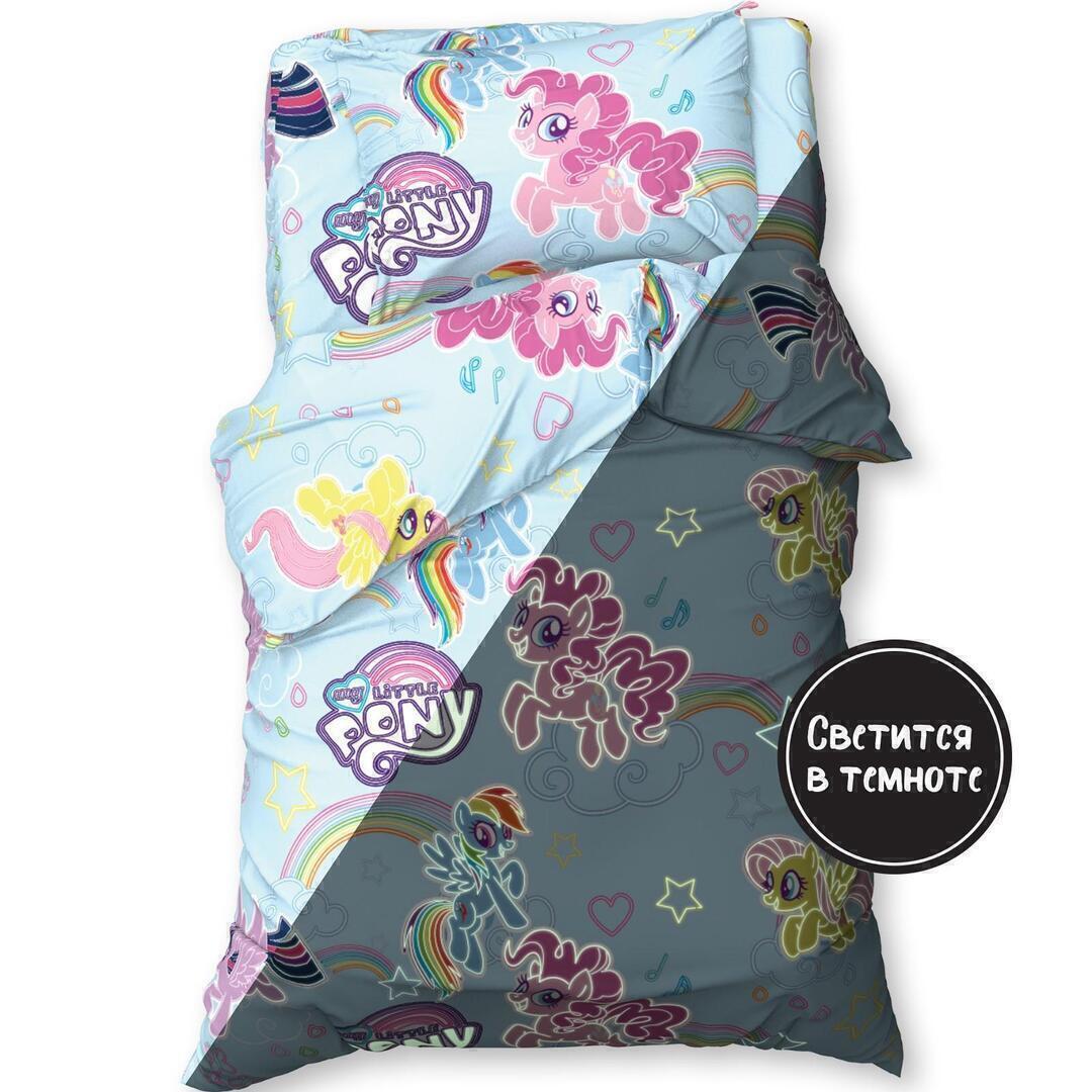 КПБ детский 1,5сп бязь Мульты <5270995  Rainbow vibes  My Little Pony Neon>