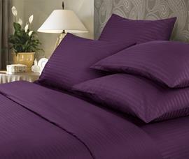 КПБ 1,5сп страйп-сатин (нав 70*70) Verossa Stripe <70012 Violet Скидка>