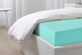 Простыня трикотажная 140*200*20 на резинке Экотекс Скидка 10%<140*200*20, ментоловый 2 спальный>