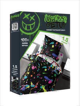 КПБ 1,5сп перкаль Crazy Getup <756585 Graphic cats рис. 16505-1/16504-1 >